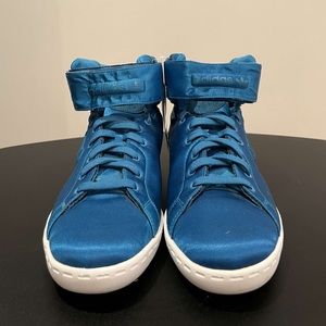 Adidas Originals - Stan Smith Trefoil Mid Women blue satin size 8 - NWT